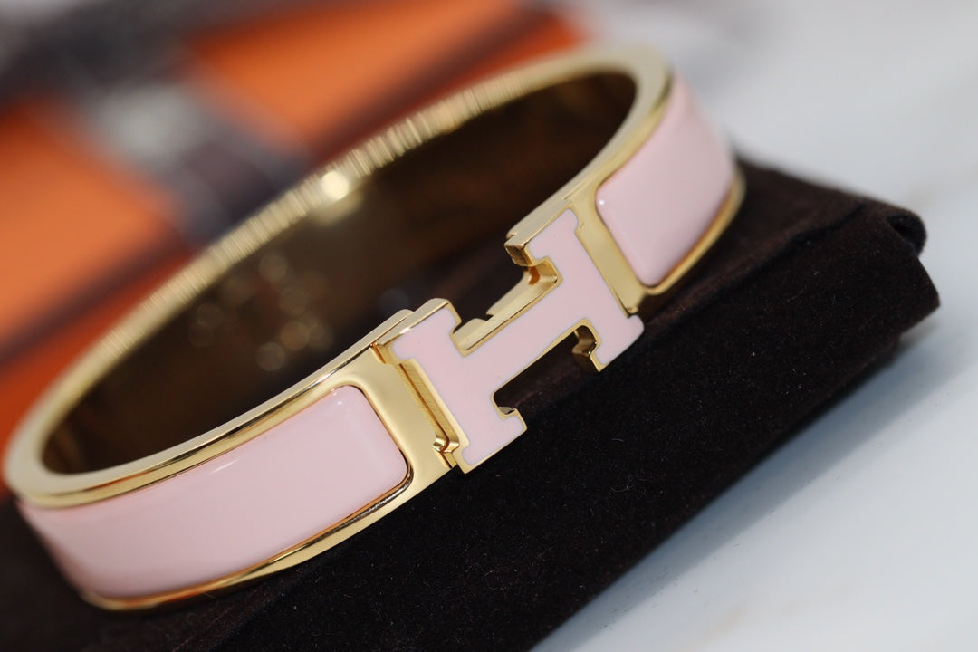 [LUXE JEWELRY]H BRACELET 12MM PINK