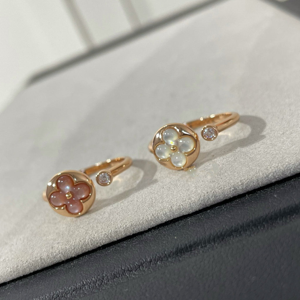 [LUXE JEWELRY]SUN 1 DIAMOND PINK MOP RING