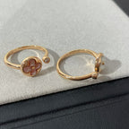 [LUXE JEWELRY]SUN 1 DIAMOND PINK MOP RING