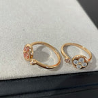 [LUXE JEWELRY]SUN 1 DIAMOND PINK MOP RING