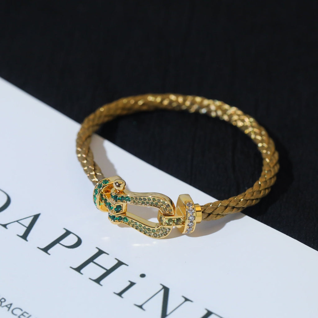 [LUXE JEWELRY]FORCE 10 GOLD GREEN DIAMOND PAVED