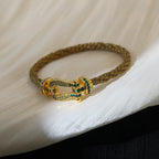 [LUXE JEWELRY]FORCE 10 GOLD GREEN DIAMOND PAVED