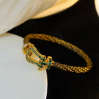 [LUXE JEWELRY]FORCE 10 GOLD GREEN DIAMOND PAVED