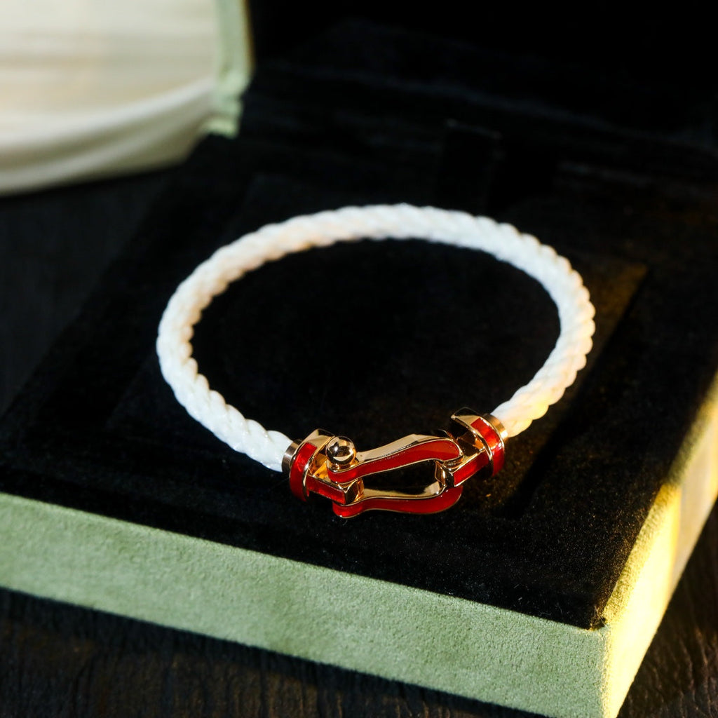 [LUXE JEWELRY]FORCE 10 WHITE TEXTILE DIAMOND PAVED
