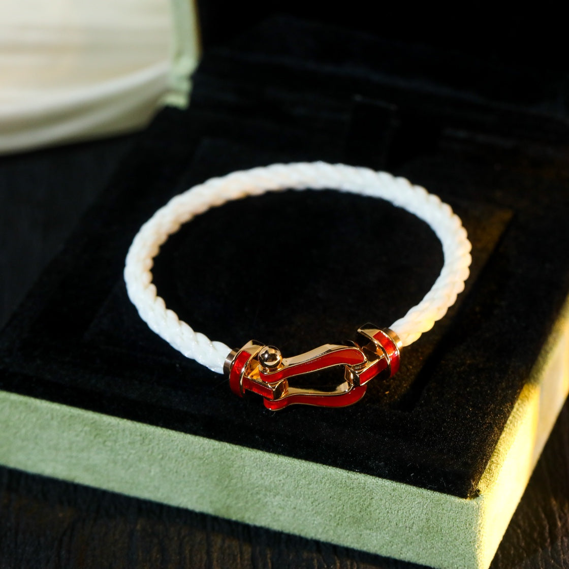 [LUXE JEWELRY]FORCE 10 WHITE TEXTILE DIAMOND PAVED