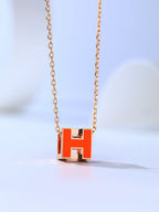 [LUXE JEWELRY]H CAGE PINK GOLD NECKLACE