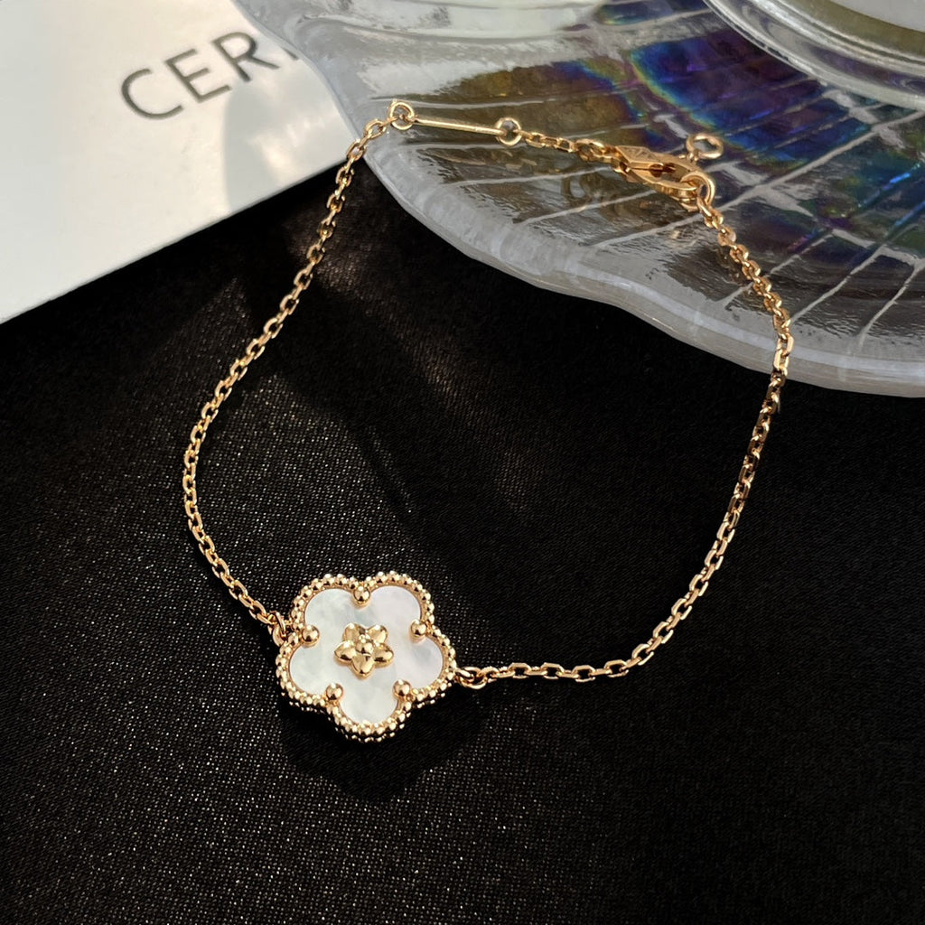 [LUXE JEWELRY]LUCKY SPRING ROSE GOLD MOP BRACELET