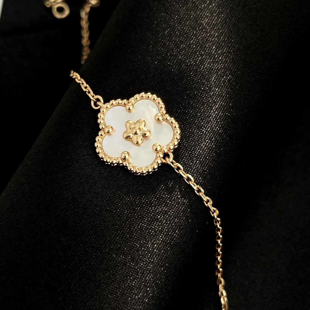[LUXE JEWELRY]LUCKY SPRING ROSE GOLD MOP BRACELET