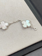 [LUXE JEWELRY]CLOVER WHITE PEARL MOP 5 MOTIF BRACELET COLLECTION