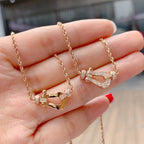 [LUXE JEWELRY]FORCE 10 PINK GOLD DIAMOND NECKLACE