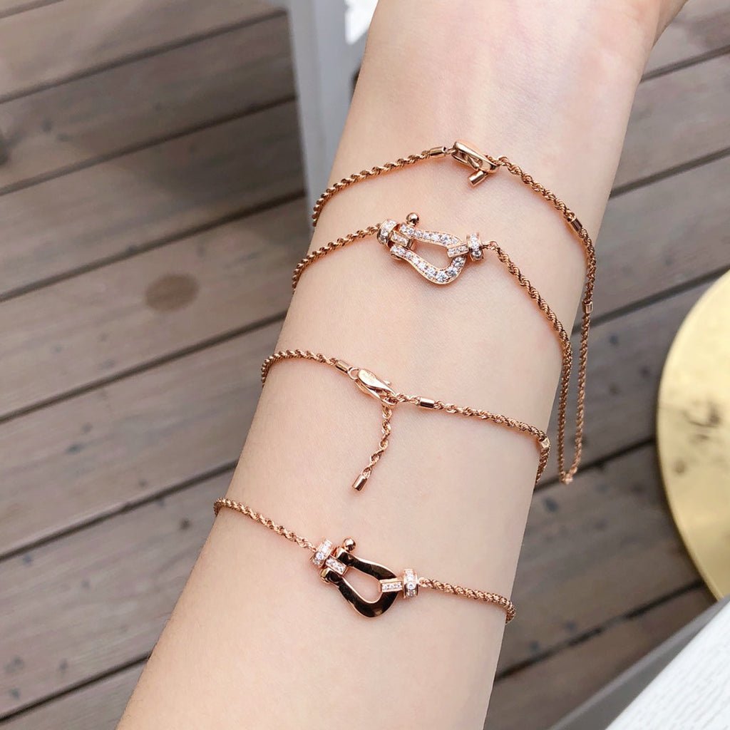 [LUXE JEWELRY]FORCE 10 PINK GOLD DIAMOND NECKLACE