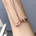 [LUXE JEWELRY]FORCE 10 PINK GOLD DIAMOND NECKLACE