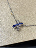 [LUXE JEWELRY]LIENS DIAMOND SILVER NECKLACE