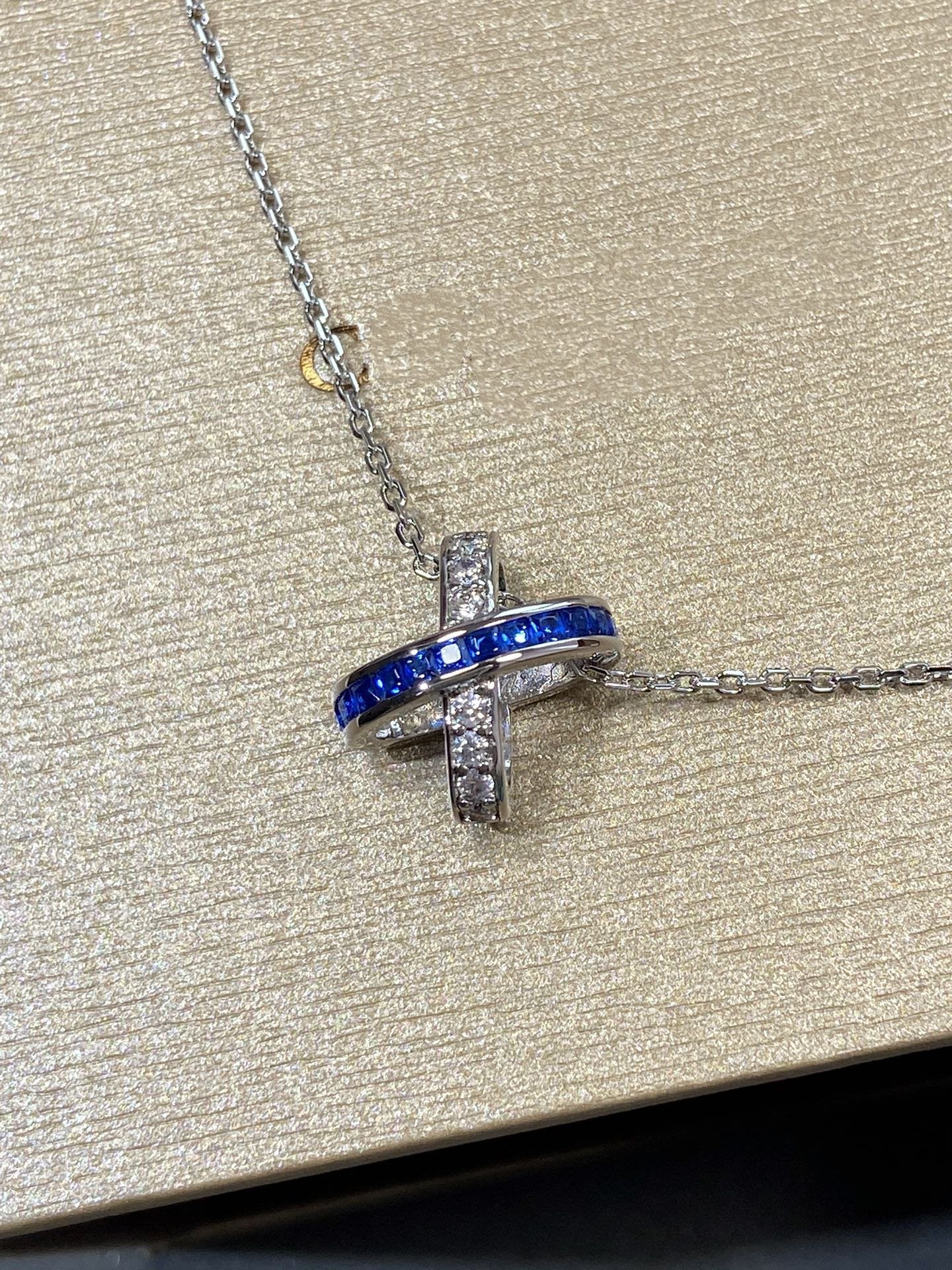 [LUXE JEWELRY]LIENS DIAMOND SILVER NECKLACE