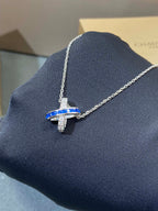 [LUXE JEWELRY]LIENS DIAMOND SILVER NECKLACE