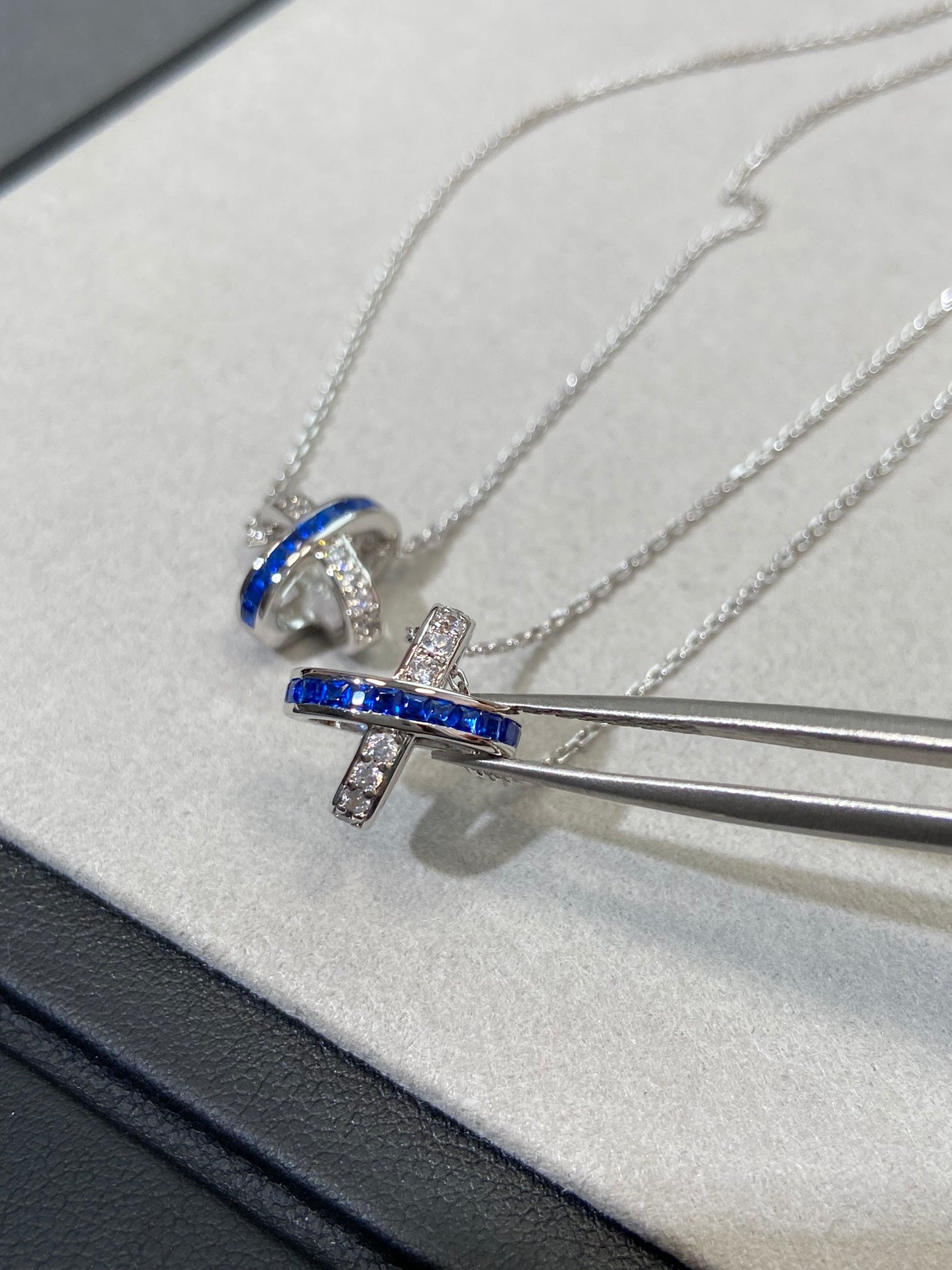 [LUXE JEWELRY]LIENS DIAMOND SILVER NECKLACE