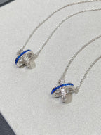 [LUXE JEWELRY]LIENS DIAMOND SILVER NECKLACE