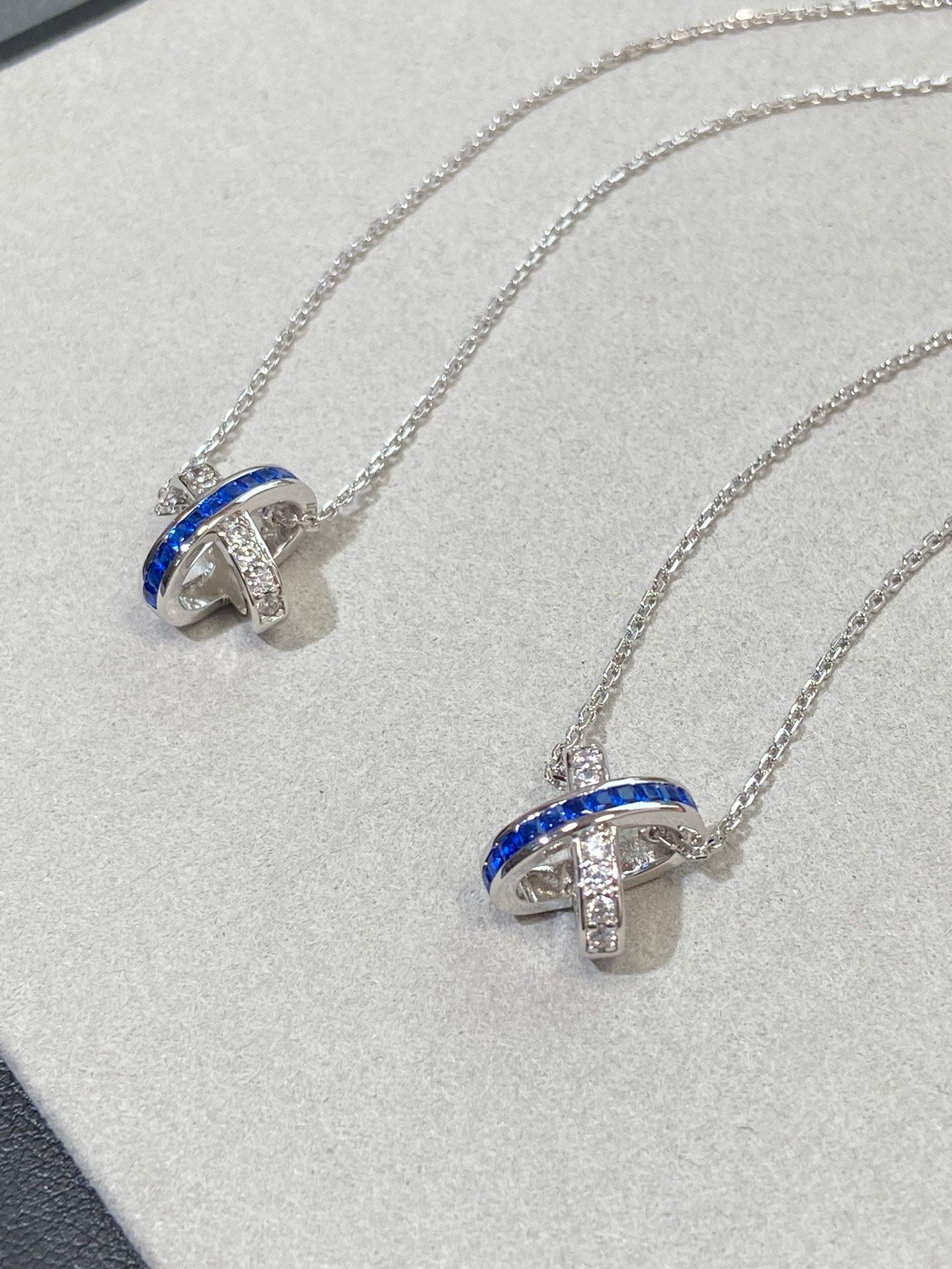 [LUXE JEWELRY]LIENS DIAMOND SILVER NECKLACE