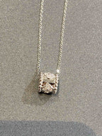 [LUXE JEWELRY]PERLEE PEDANT SIVLER DIAMOND NECKLACE