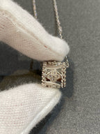 [LUXE JEWELRY]PERLEE PEDANT SIVLER DIAMOND NECKLACE