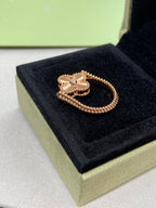 [LUXE JEWELRY]CLOVER RIVERSIBLE RING GOLD COLLECTION