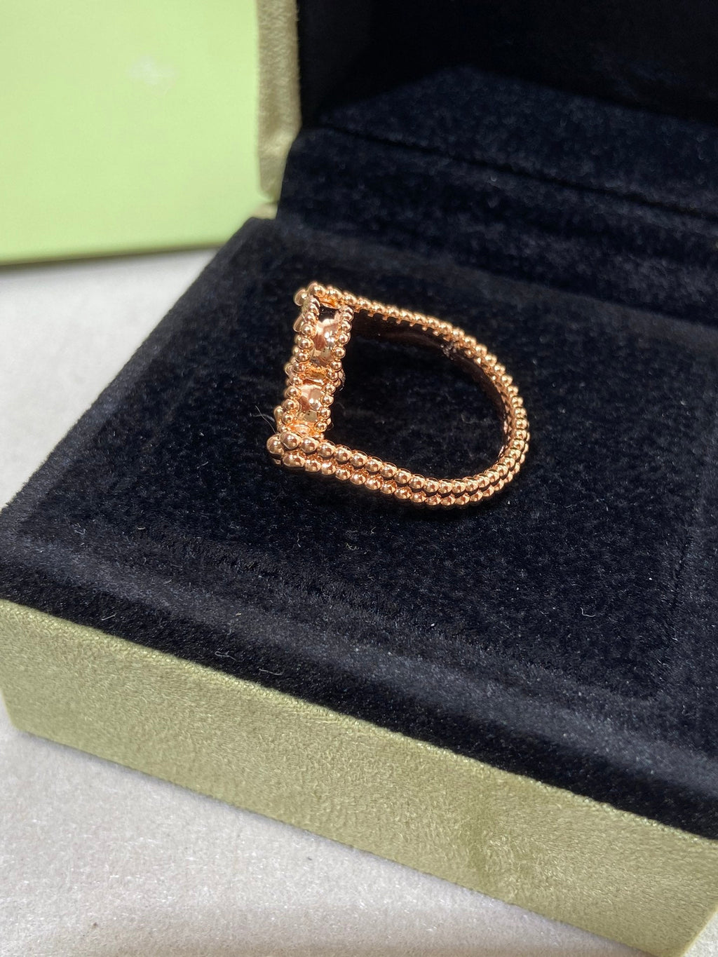 [LUXE JEWELRY]CLOVER RIVERSIBLE RING ROSE GOLD COLLECTION