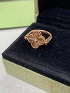 [LUXE JEWELRY]CLOVER RIVERSIBLE RING ROSE GOLD COLLECTION