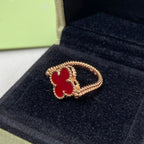 [LUXE JEWELRY]CLOVER RIVERSIBLE RING GOLD COLLECTION