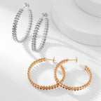[LUXE JEWELRY] CLASH HOOP LARGE EARRINGS