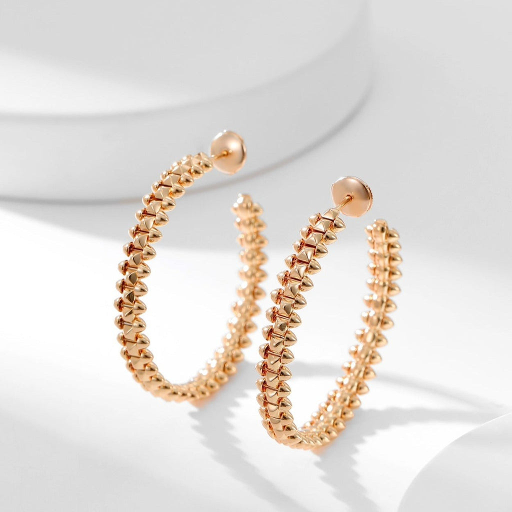 [LUXE JEWELRY] CLASH HOOP LARGE EARRINGS
