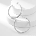 [LUXE JEWELRY] CLASH HOOP LARGE EARRINGS