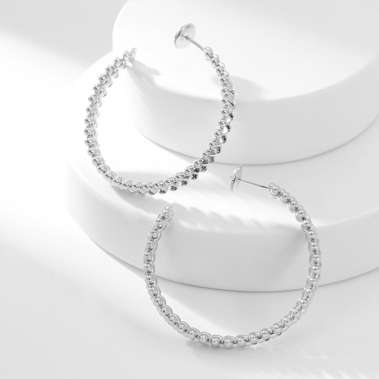 [LUXE JEWELRY] CLASH HOOP LARGE EARRINGS