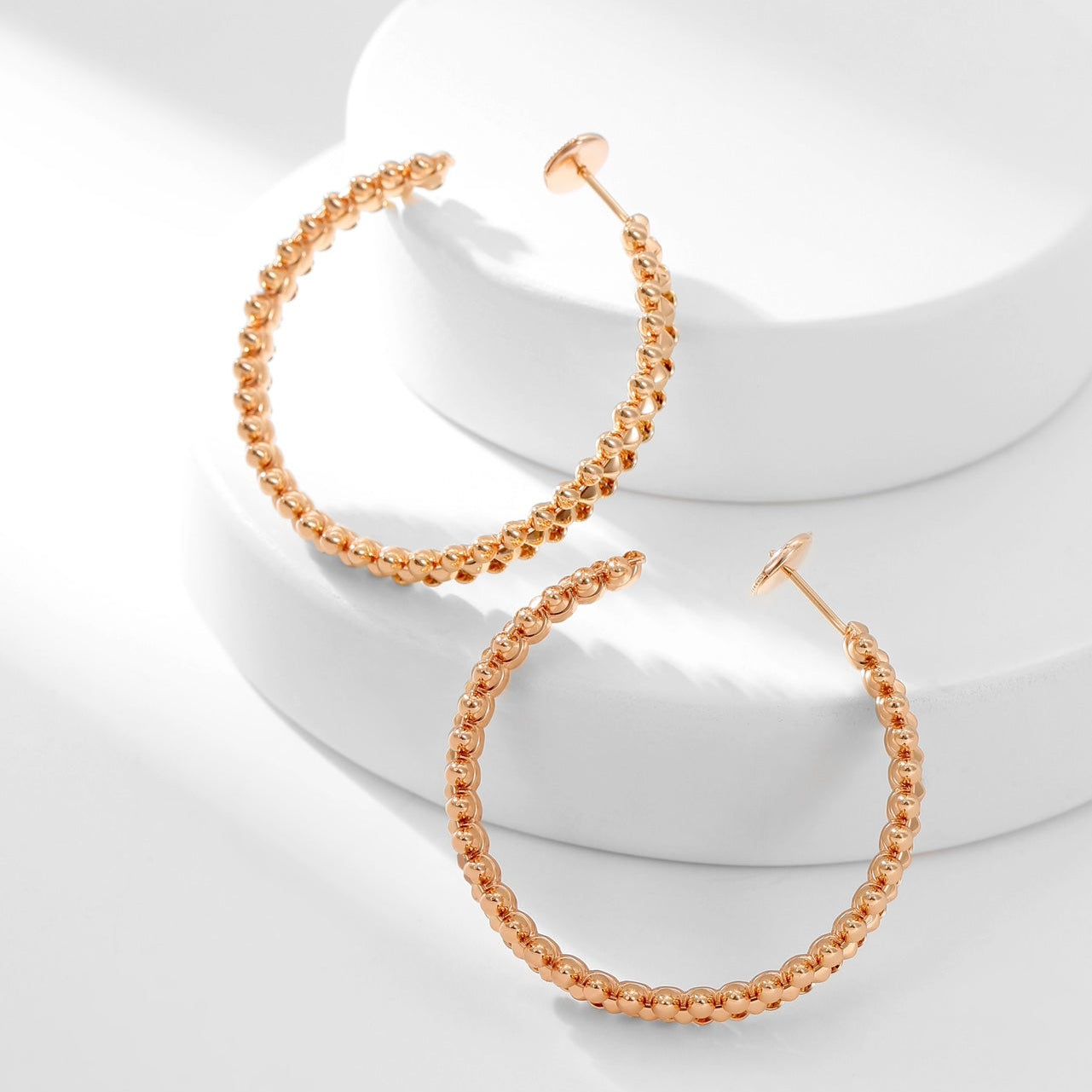 [LUXE JEWELRY] CLASH HOOP LARGE EARRINGS