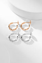 [LUXE JEWELRY]BEE LOVE DIAMOND HOOP EARRINGS