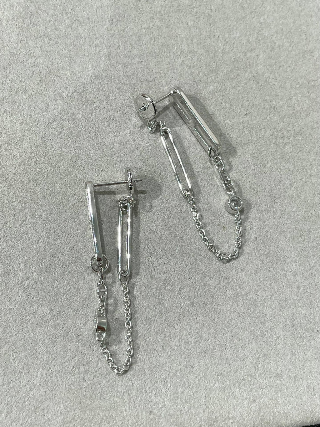 [LUXE JEWELRY]CHAINE CHAOS DIAMOND DROP EARRINGS