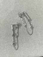 [LUXE JEWELRY]CHAINE CHAOS DIAMOND DROP EARRINGS