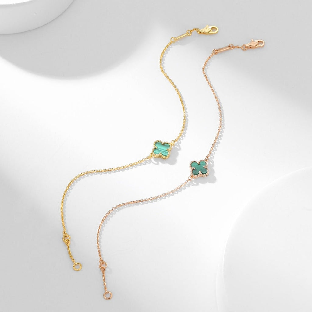 [LUXE JEWELRY]CLOVER BRACELET MALACHITE 1 MOTIF