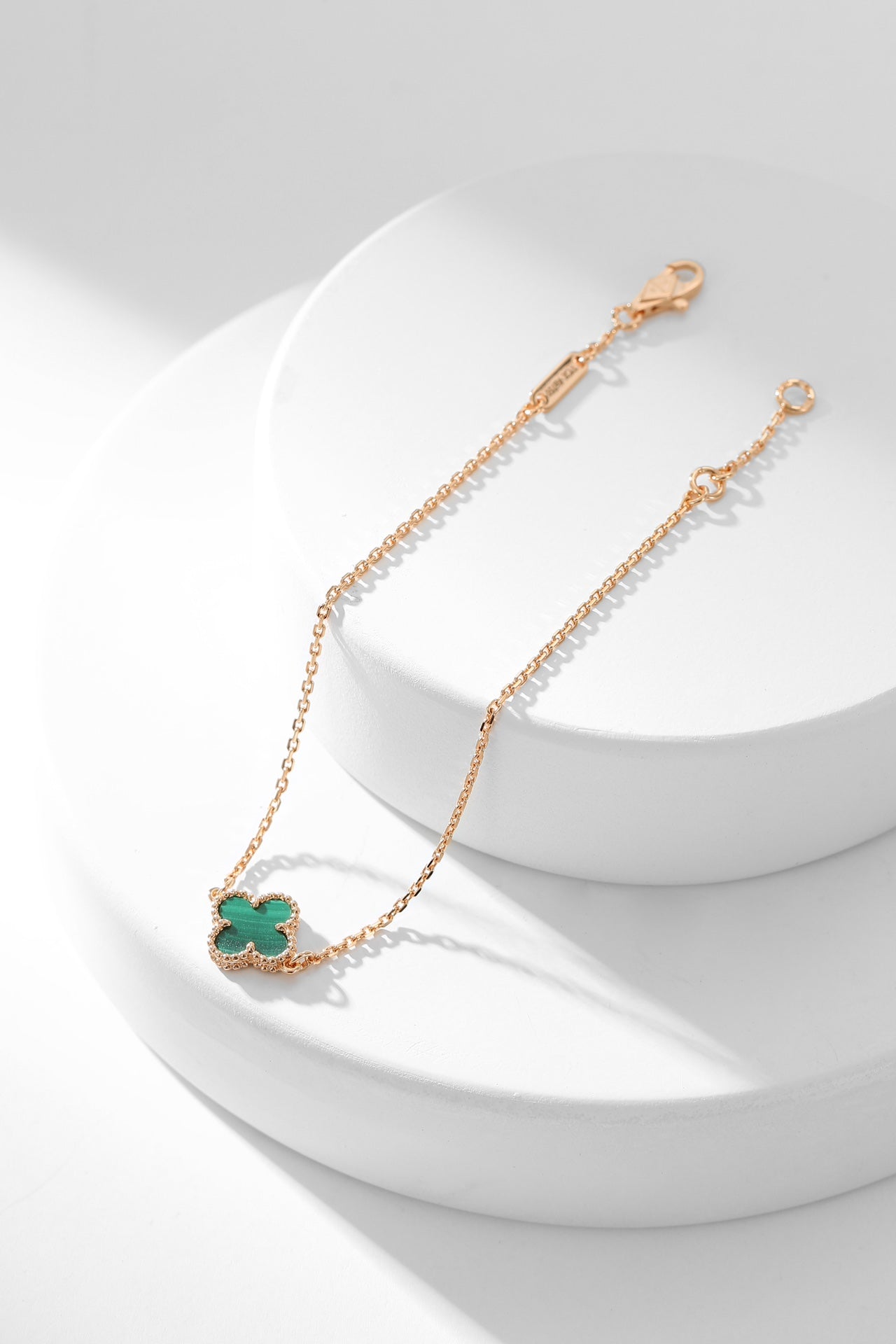 [LUXE JEWELRY]CLOVER BRACELET MALACHITE 1 MOTIF