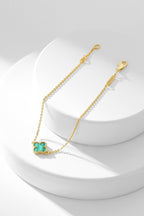 [LUXE JEWELRY]CLOVER BRACELET MALACHITE 1 MOTIF