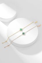 [LUXE JEWELRY]CLOVER BRACELET MALACHITE 1 MOTIF