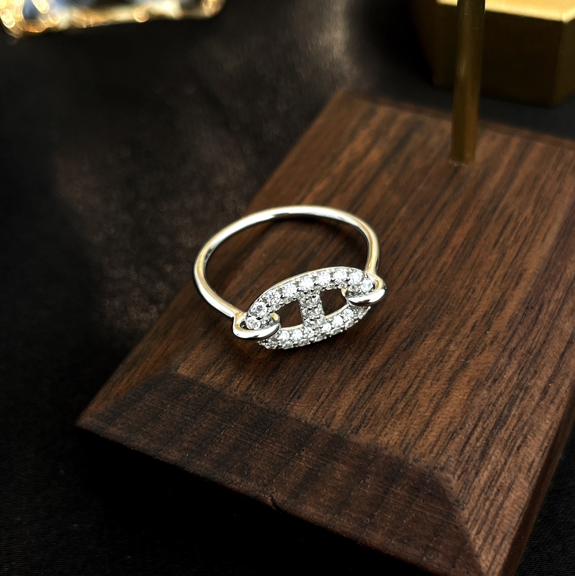 [LUXE JEWELRY]RONDE SMALL SILVER DIAMOND RING