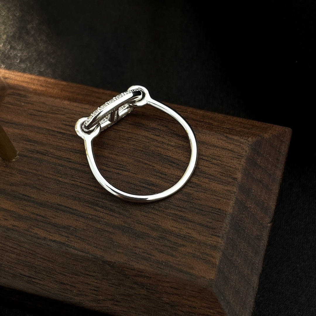 [LUXE JEWELRY]RONDE SMALL SILVER DIAMOND RING