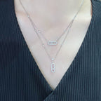 [Luxe Jewellery] MOVE 2 ROW DIAMOND NECKLACE