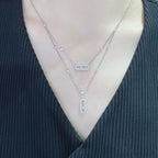 [LUXE JEWELRY]MOVE 2 ROW DIAMOND NECKLACE