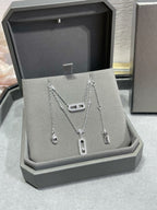 [Luxe Jewellery] MOVE 2 ROW DIAMOND NECKLACE