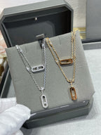 [Luxe Jewellery] MOVE 2 ROW DIAMOND NECKLACE