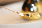 [LUXE JEWELRY]JEUX MALACHITE 1 DIAMOND PINK GOLD NECKLACE