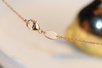 [LUXE JEWELRY]JEUX MALACHITE 1 DIAMOND PINK GOLD NECKLACE