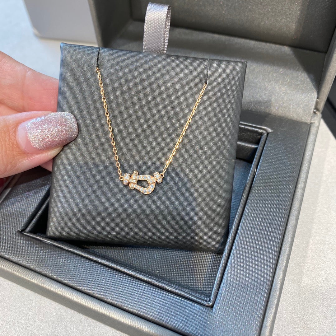 [LUXE JEWELRY]FORCE 10 DIAMOND PINK GOLD NECKLACE MINI MODEL