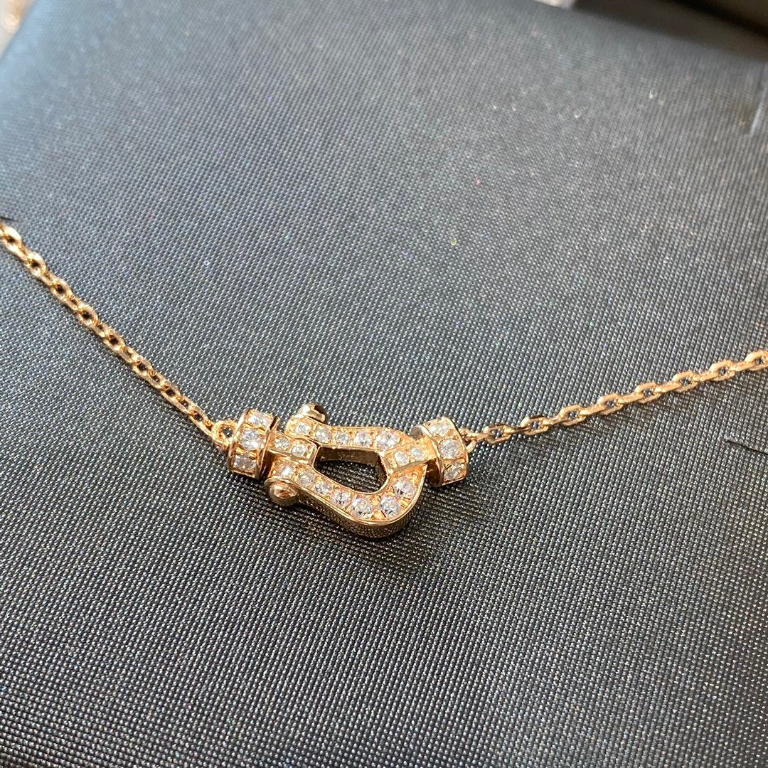 [LUXE JEWELRY]FORCE 10 DIAMOND PINK GOLD NECKLACE MINI MODEL